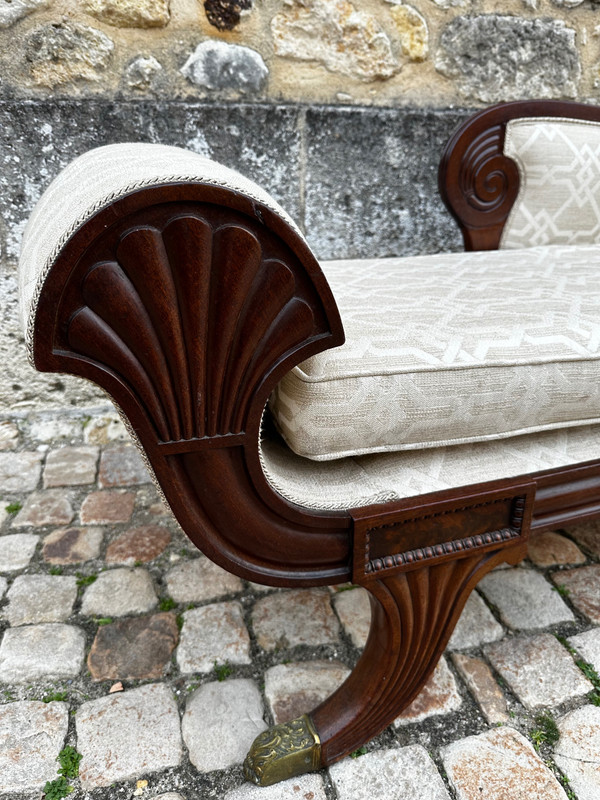 English Mahogany Daybed, 19th Century