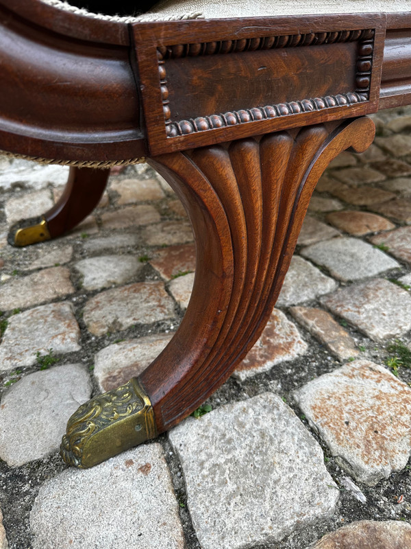 English Mahogany Daybed, 19th Century