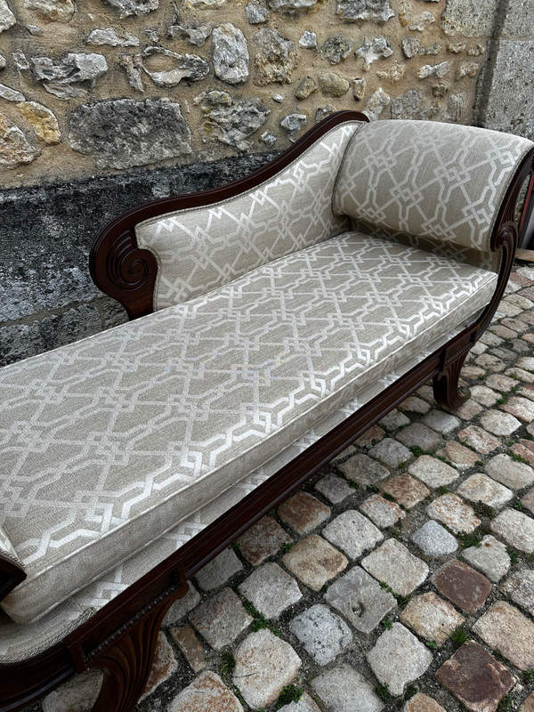 English Mahogany Daybed, 19th Century