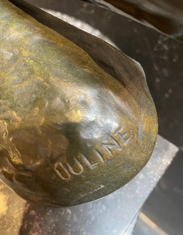 Rappresentante Mermoz di Ouline firmato in bronzo