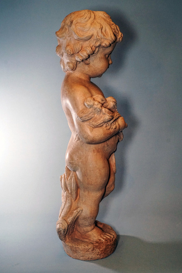 PUTTO, importante terre cuite 