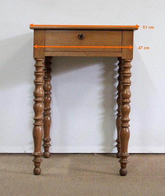  Petite Table en Chêne, dans le goût Louis-Philippe - 2ème partie XIXe 