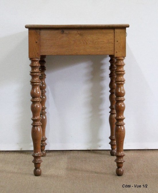  Petite Table en Chêne, dans le goût Louis-Philippe - 2ème partie XIXe 