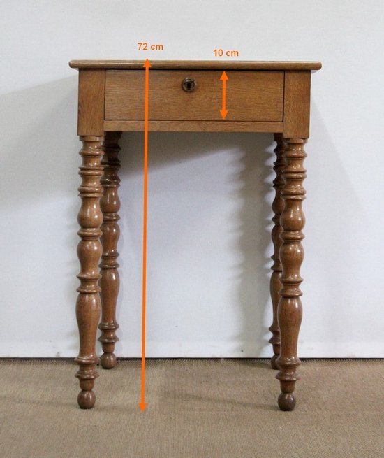  Petite Table en Chêne, dans le goût Louis-Philippe - 2ème partie XIXe 