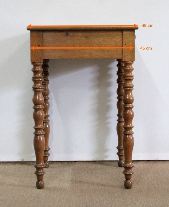  Petite Table en Chêne, dans le goût Louis-Philippe - 2ème partie XIXe 