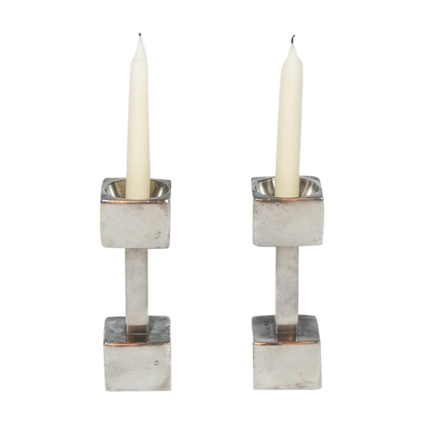 Astrid Fog for Just Denmark. Pair of candlesticks. 1960s.