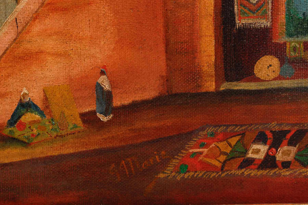 Oil On Canvas Orientalist Framed 20th Century