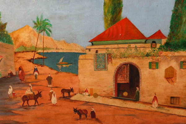 Oil On Canvas Orientalist Framed 20th Century