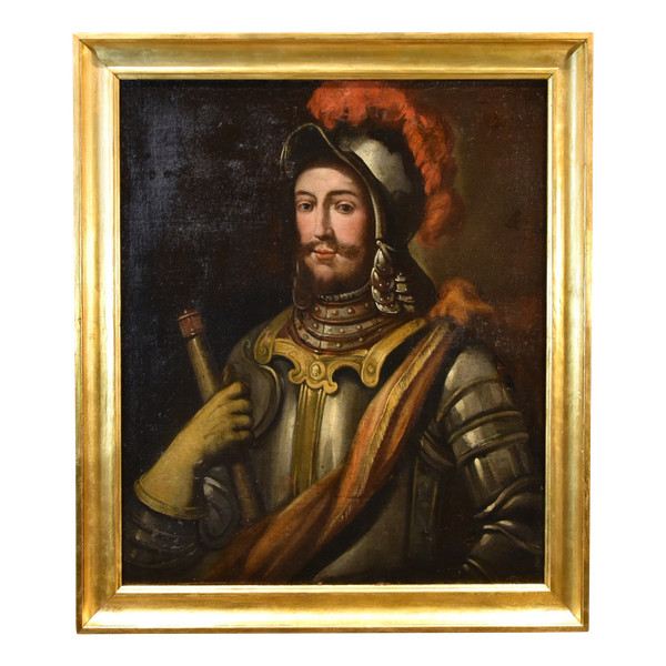 Portrait d'Un Chevalier En Armure, Peintre Lombard Du XVIIe Siècle