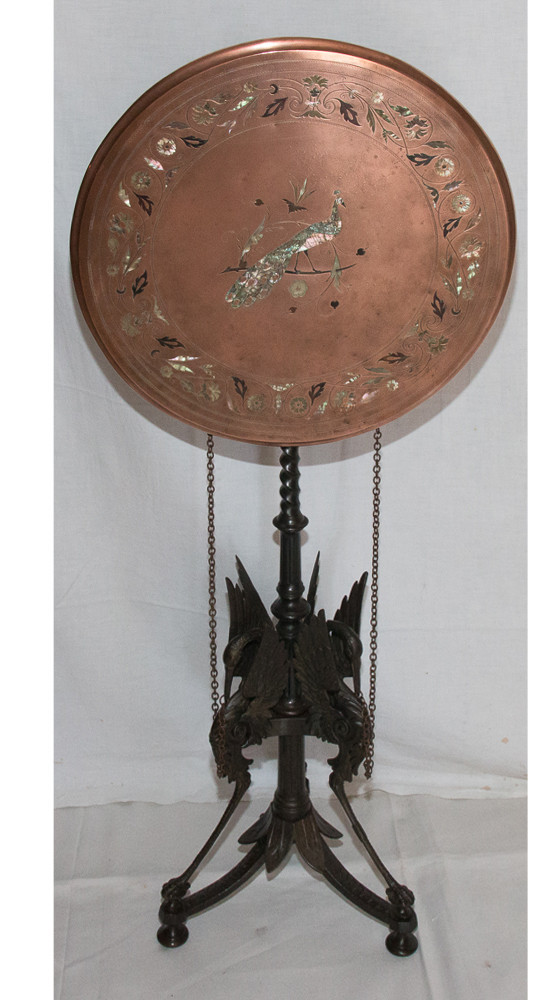 Pedestal Table In Cast Iron And Copper Napoleon III Period