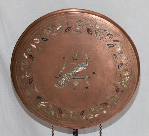 Pedestal Table In Cast Iron And Copper Napoleon III Period
