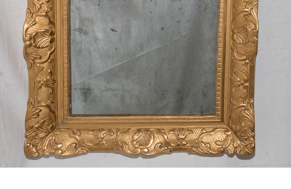 Carved and Gilded Wood Mirror Early 19th Century