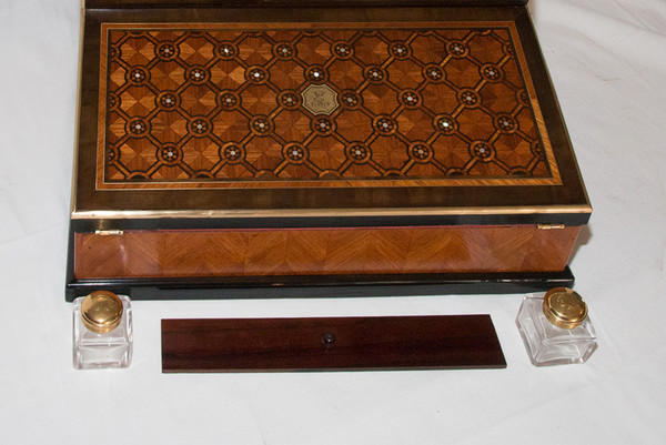 Ecritoire Paul Sormani En Marqueterie Circa 1860