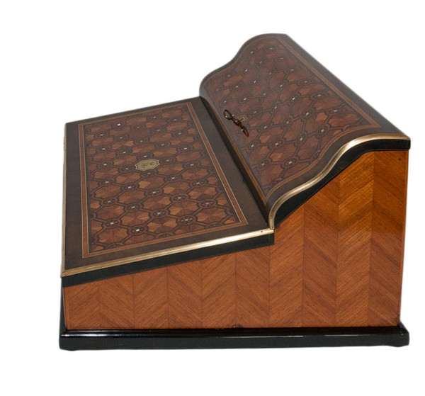 Ecritoire Paul Sormani En Marqueterie Circa 1860