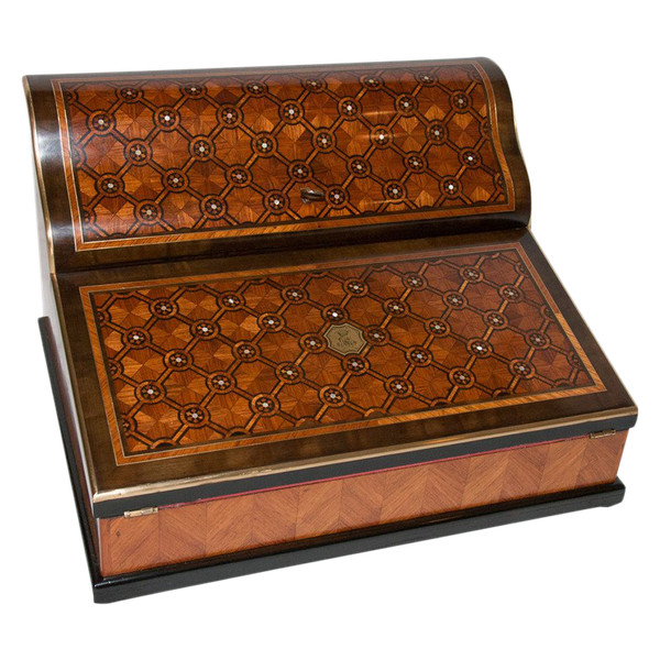 Ecritoire Paul Sormani En Marqueterie Circa 1860