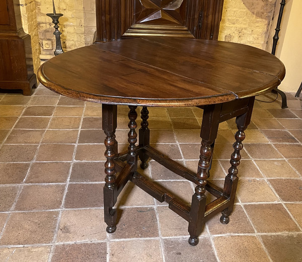 Table Gateleg En Chêne Du 17° Siècle