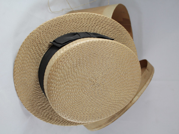 Woven straw boater by Aristide Boucicaut (Au Bon Marché)