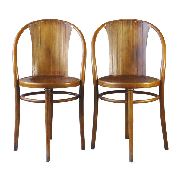 Paar Stühle/Sessel von KOHN Nr. 143, um 1905, Originalzustand, kein Thonet