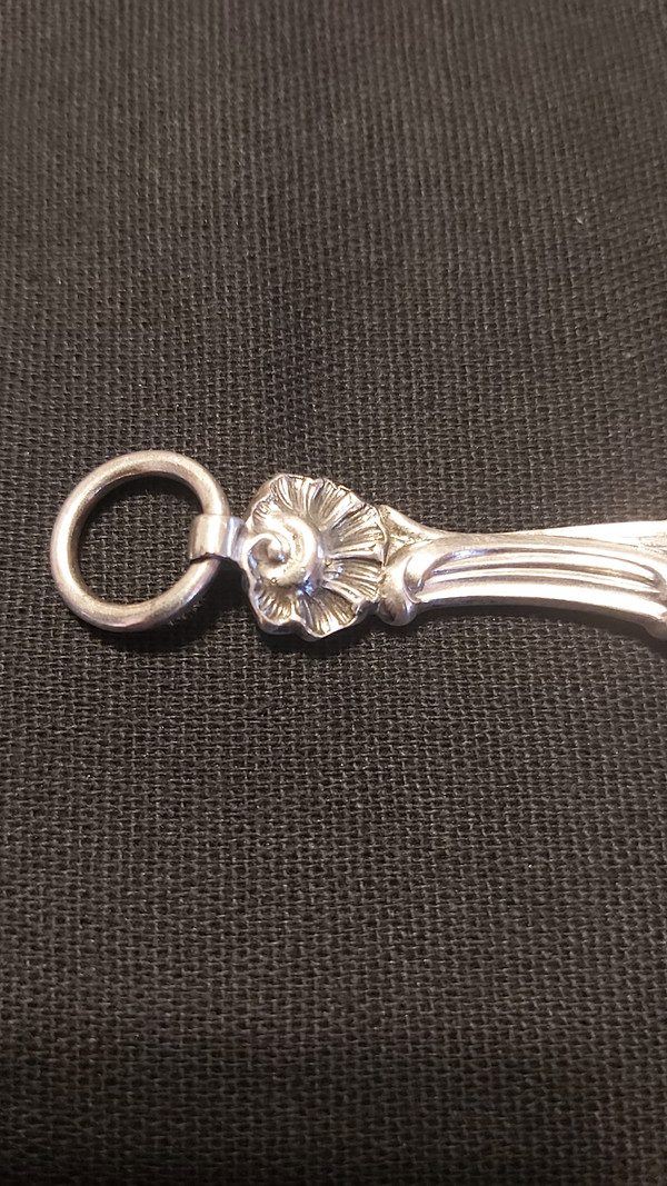 Rare miniature solid silver wine taster