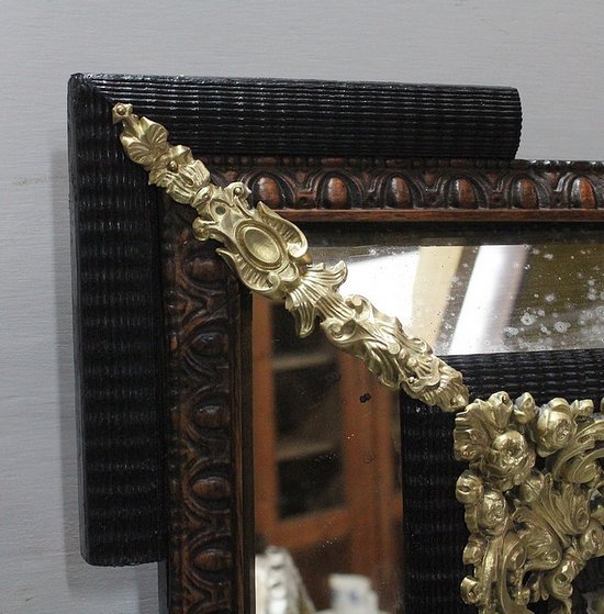  Specchio Rettangolare Grande, Stile Luigi XIV, Periodo Napoleone III - XIX