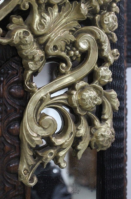  Specchio Rettangolare Grande, Stile Luigi XIV, Periodo Napoleone III - XIX