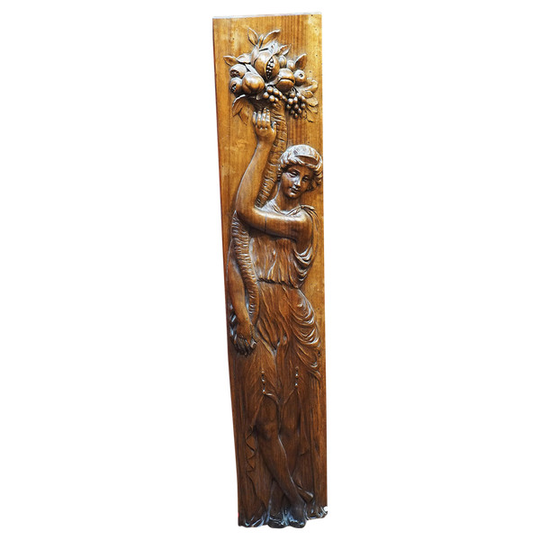 CORNE D'ABONDANCE, bas relief en bois