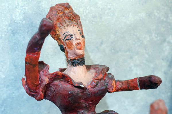 La Goulue Sculpture Ciment Polychrome