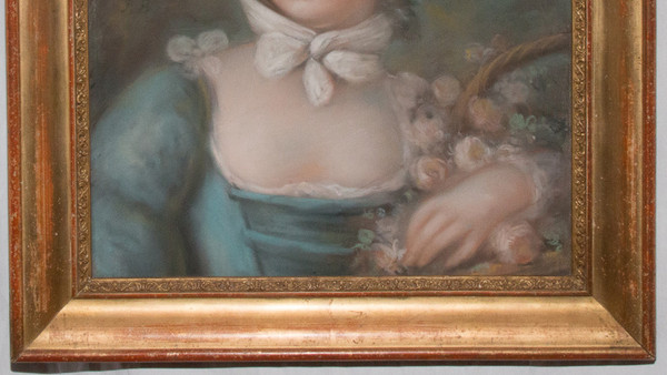 Ritratto di giovane donna, pastello, XIX secolo