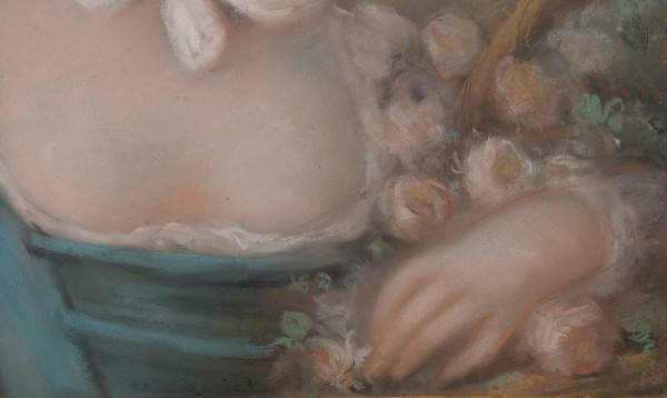 Ritratto di giovane donna, pastello, XIX secolo