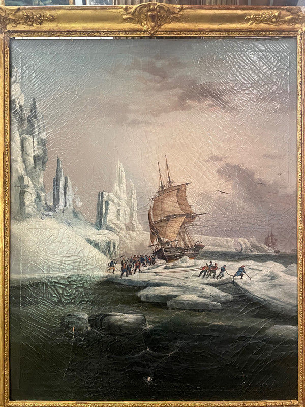 Trumeaux D’époque Napoléon III, Débarquement de l’astrolabe En Terre australe 