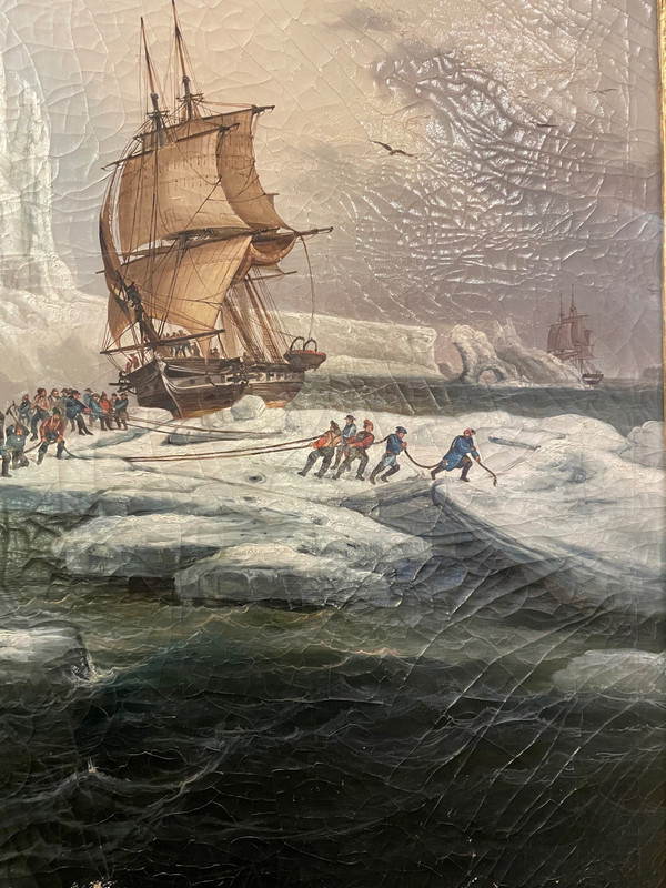 Trumeaux D’époque Napoléon III, Débarquement de l’astrolabe En Terre australe 