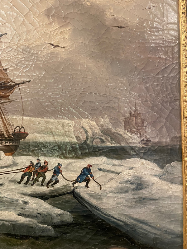 Trumeaux D’époque Napoléon III, Débarquement de l’astrolabe En Terre australe 