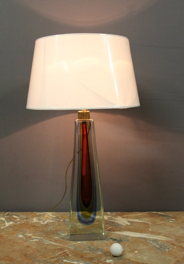 Lampe De Table En Cristal Multicouche Vers 1970