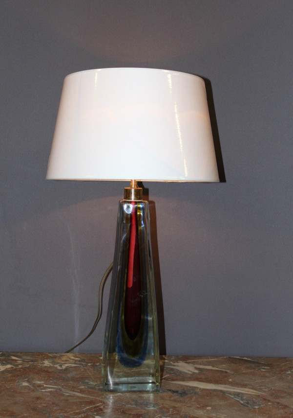 Lampe De Table En Cristal Multicouche Vers 1970