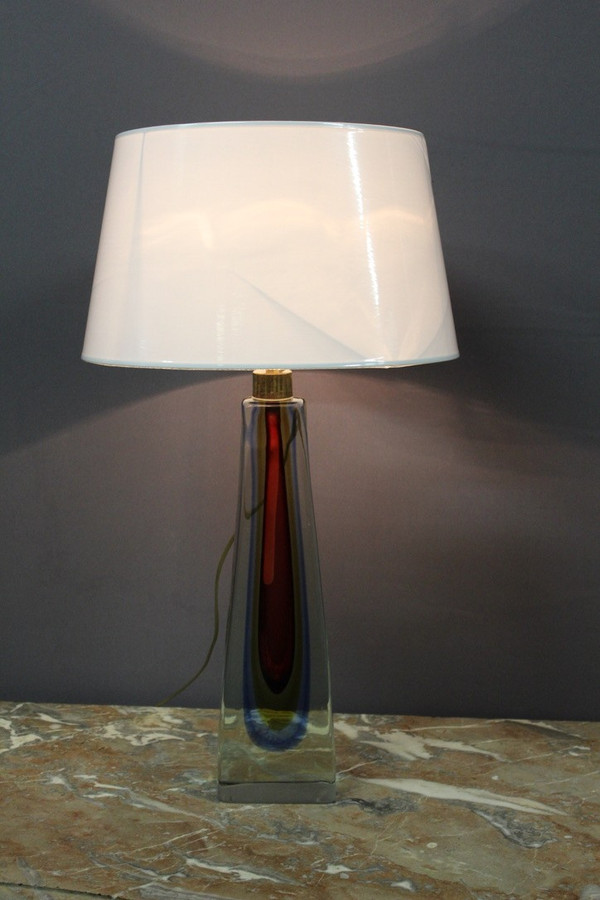 Lampe De Table En Cristal Multicouche Vers 1970