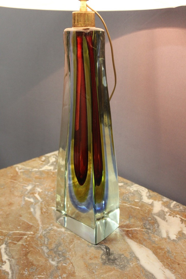 Lampe De Table En Cristal Multicouche Vers 1970