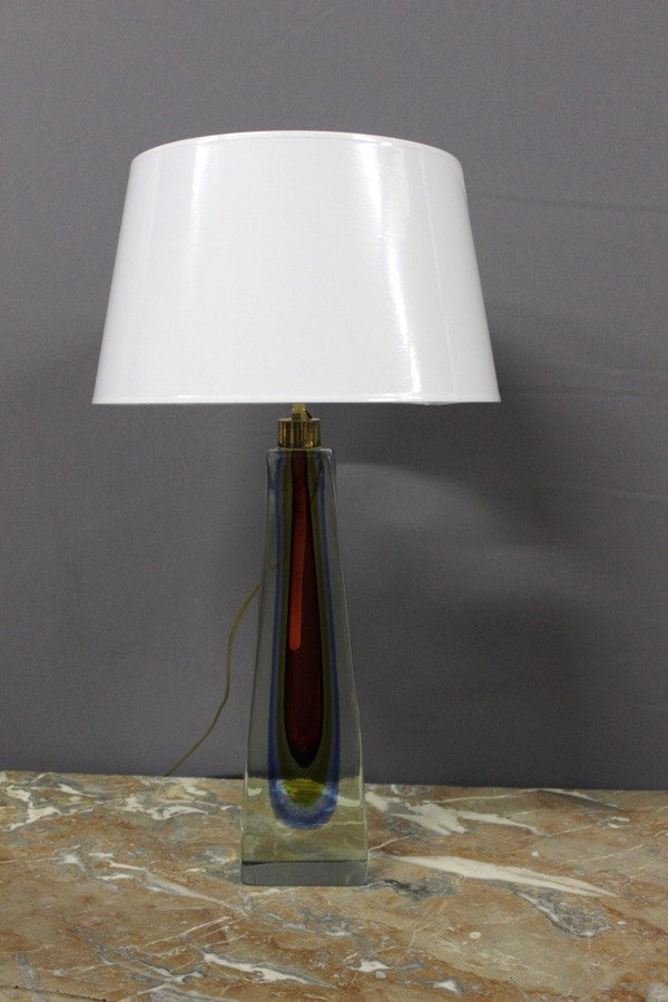 Lampe De Table En Cristal Multicouche Vers 1970