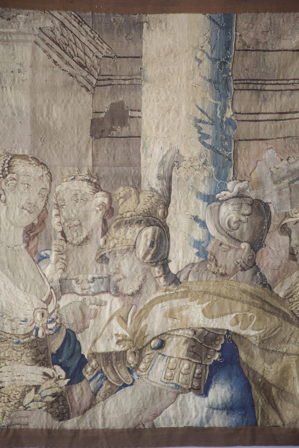 Element eines Wandteppichs Szene griechische Mythologie, Aubusson, Mitte 17.