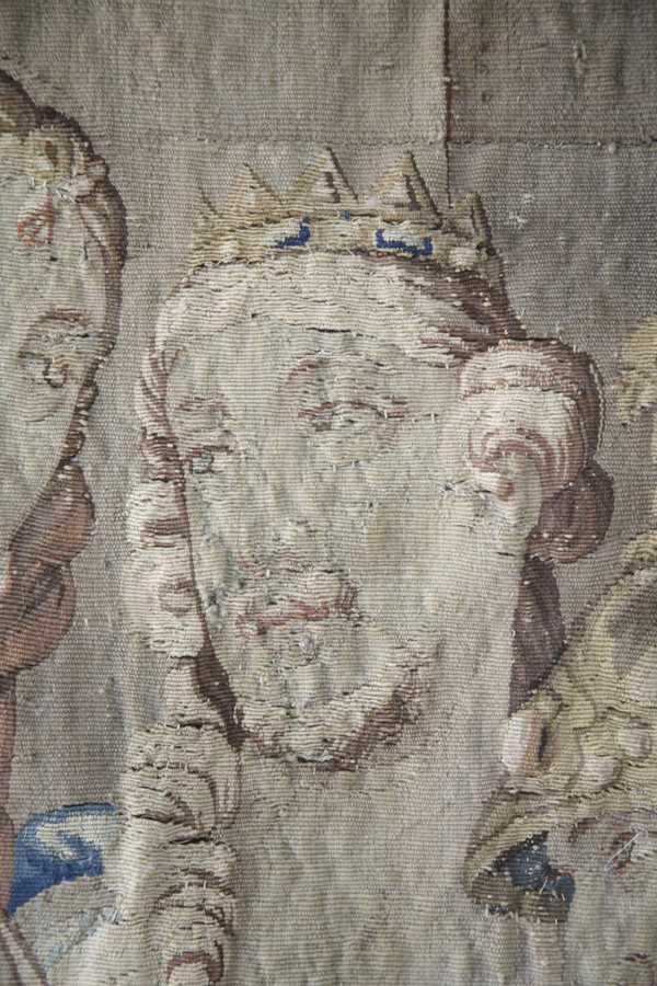 Element eines Wandteppichs Szene griechische Mythologie, Aubusson, Mitte 17.