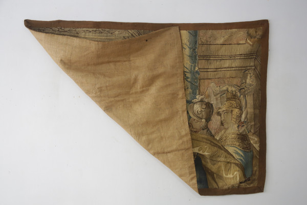 Element eines Wandteppichs Szene griechische Mythologie, Aubusson, Mitte 17.