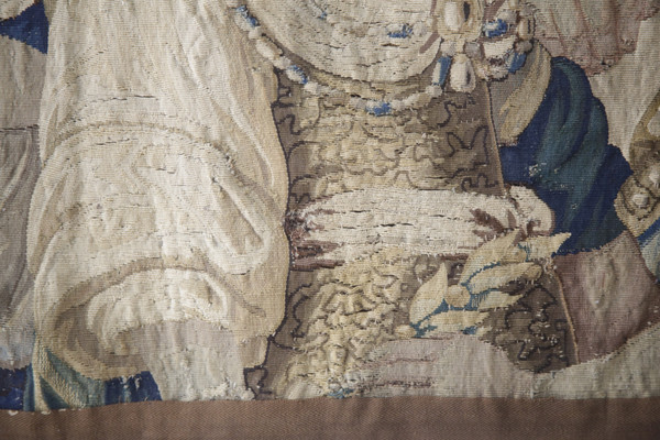 Element eines Wandteppichs Szene griechische Mythologie, Aubusson, Mitte 17.