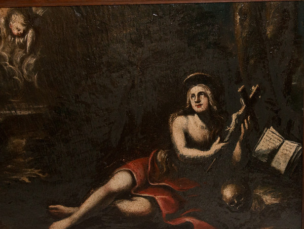 Olio su ardesia Maria Maddalena periodo XVIII secolo
