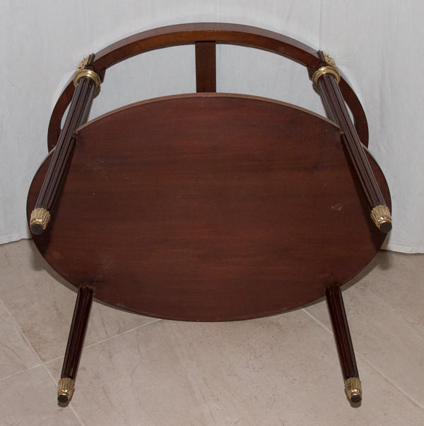  Guéridon Ovale Style Louis XVI Ende 19. Jahrhundert