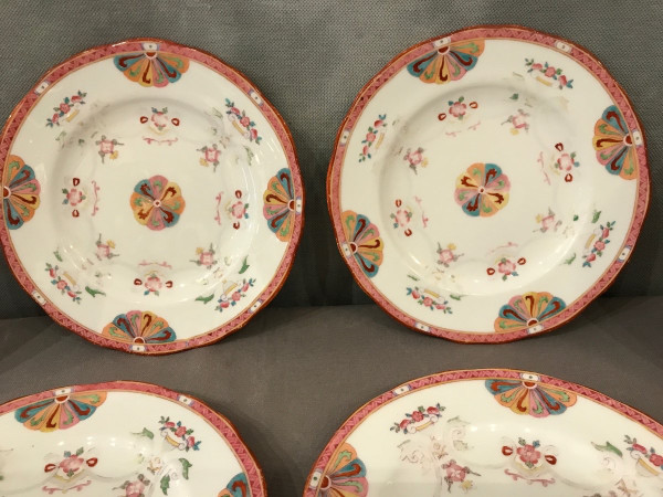 Set di 6 piatti in porcellana Minton del XIX secolo