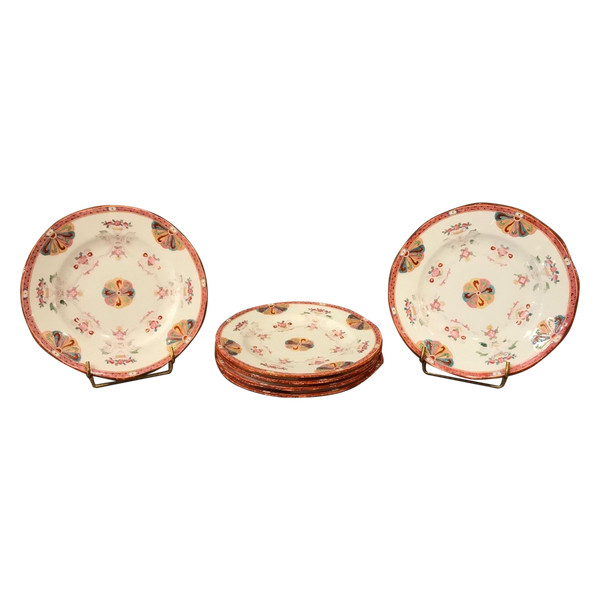 Set of 6 19th century Minton porcelain plates