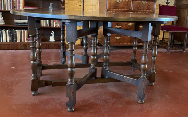 Grande Table Gateleg En Chêne