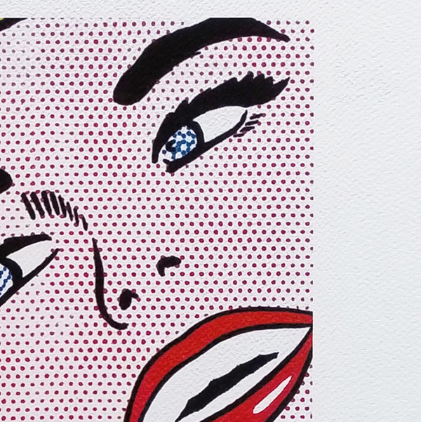 1980s Original Stunning Roy Lichtenstein "Smile Girl" Limited Edition Lithograph