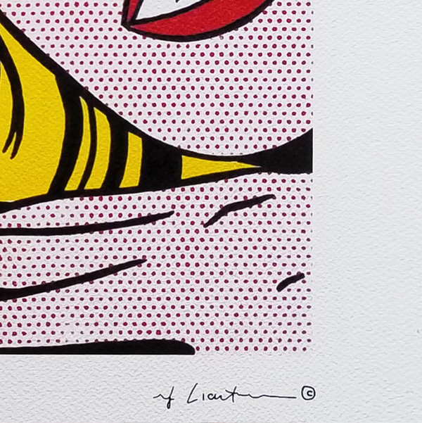 1980s Original Stunning Roy Lichtenstein "Smile Girl" Limited Edition Lithograph