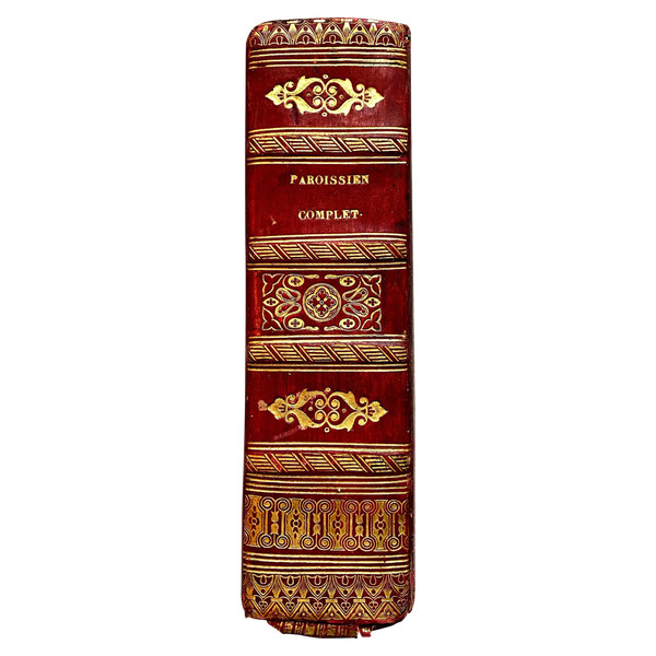 Très beau Paroissien du début du XIXème en veau rouge de Russie décoré avec une reliure prestigieuse