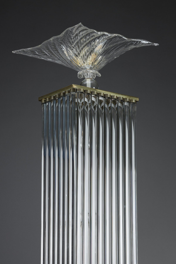 ART DECO-STYLE FLOOR LAMP MADE IN THE 70S FROM MURANO GLASS